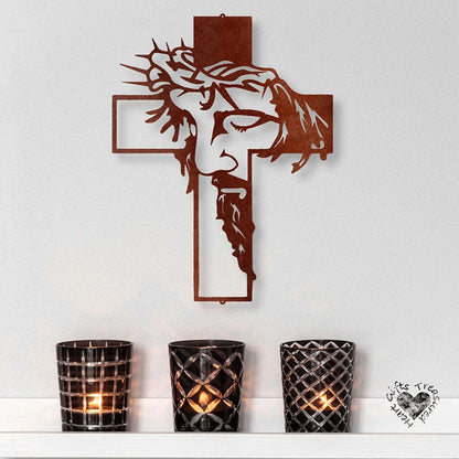 ON SALE🔥Jesus Cross Metal Sign Christ Wall Decor