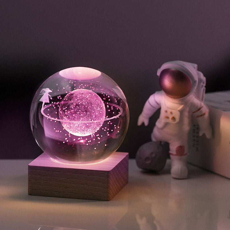 💞50K+ SOLD!💫🌌 Bring the Galaxy into Your Room. 3D Crystal Ball Night Light – 50% OFF! ✨🌙