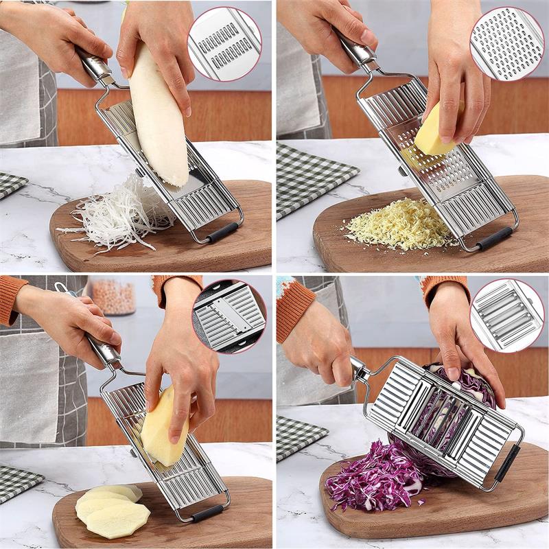 4-in-1 Multifunctional Stainless Steel Vegetable Slicer Cuts Set