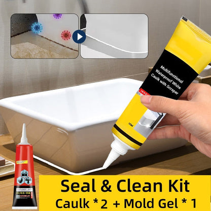 ✨Buy 2 Get 1 Free✨Multifunctional Waterproof White Caulk with Scraper🛠️🧱