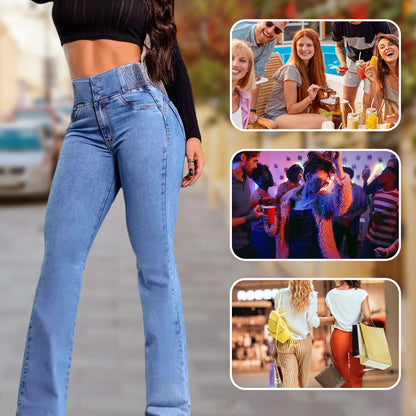 👖Stretch Flare Jeans With A High Waist