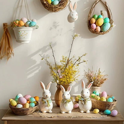 100pcs Easter Colored Foam Simulated Speckled Eggs