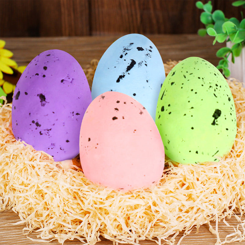 100pcs Easter Colored Foam Simulated Speckled Eggs