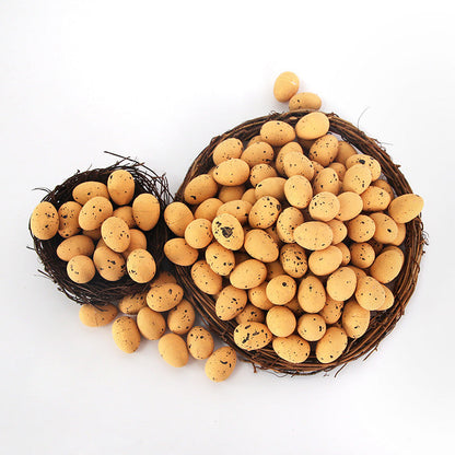 100pcs Easter Colored Foam Simulated Speckled Eggs