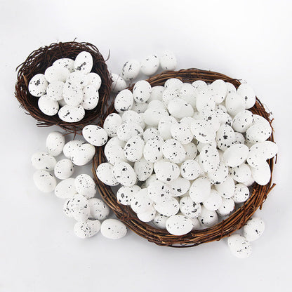 100pcs Easter Colored Foam Simulated Speckled Eggs