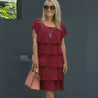 🌸Spring Specials💐 Women's Casual Wave Cut Ruffle Dress