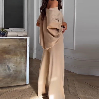 💕Women’s Casual One Shoulder Top & Pants Two-Piece Set