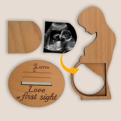 Wooden Baby Ultrasound Photo Frame