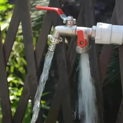 🔥Universal Stainless Steel Double Outlet Garden Water Faucet