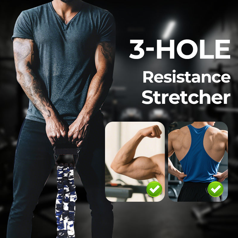 3-Way Natural Latex Resistance Band - Full Body Stretching & Strength Training
