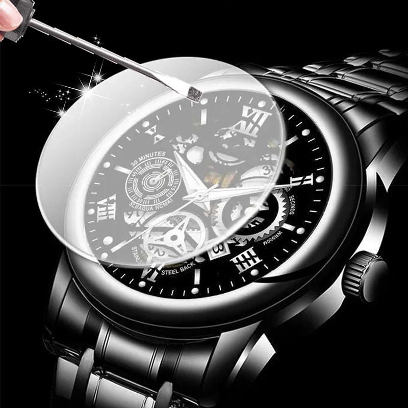 🔥Men's Waterproof Roman Skeleton Automatic Mechanical Watch