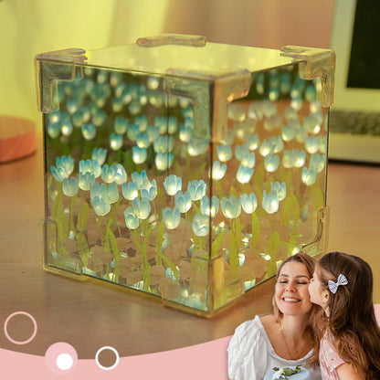 🎁🎄Magic Cube DIY Tulip Mirror Light