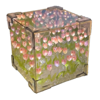 🎁🎄Magic Cube DIY Tulip Mirror Light