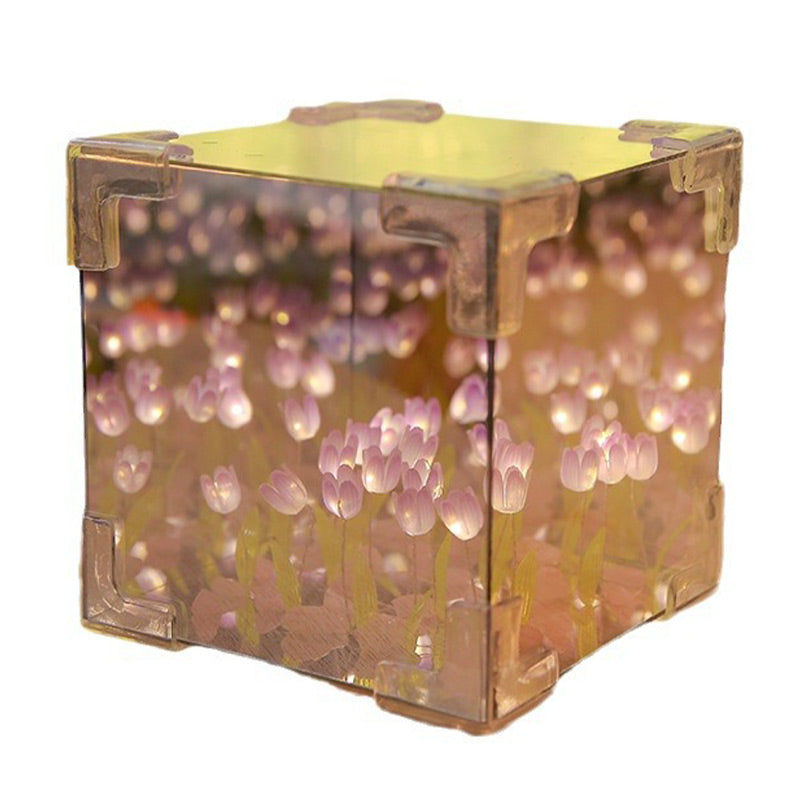 🎁🎄Magic Cube DIY Tulip Mirror Light