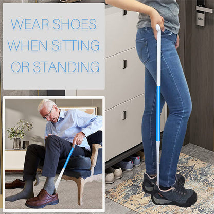 Adjustable Long Shoe Horn with Sock Remover for Seniors