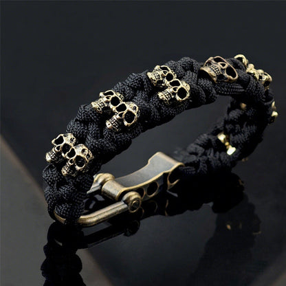Gothic Skull Rope Bracelet