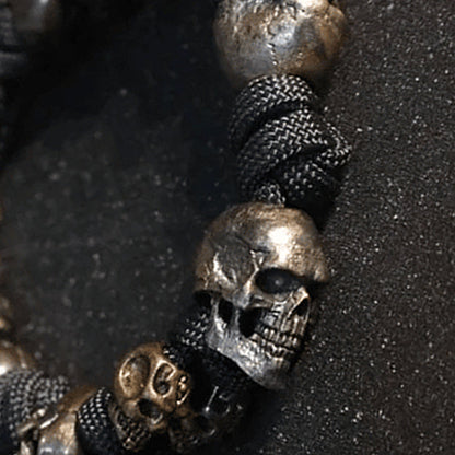 Gothic Skull Rope Bracelet