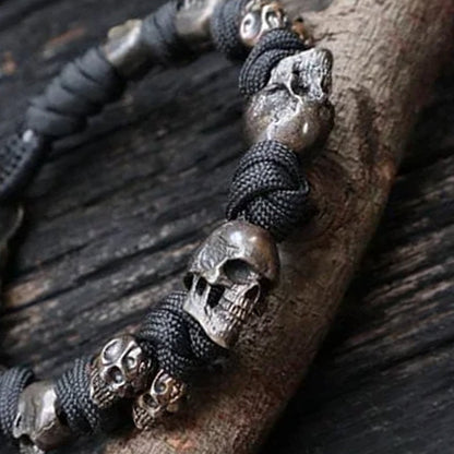Gothic Skull Rope Bracelet