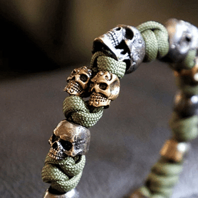 Gothic Skull Rope Bracelet