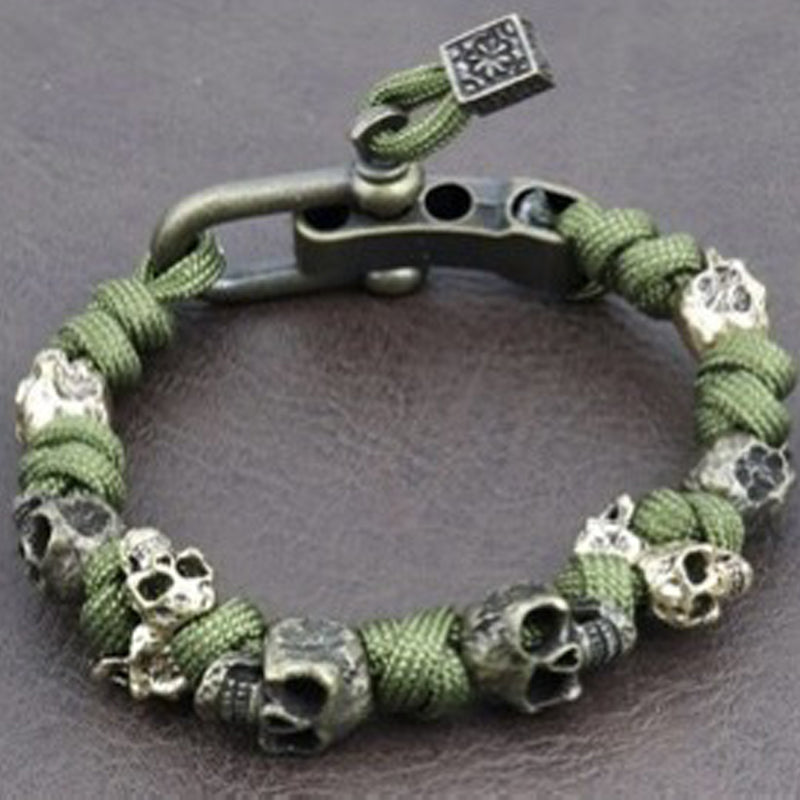 Gothic Skull Rope Bracelet