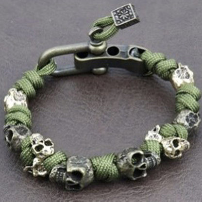Gothic Skull Rope Bracelet