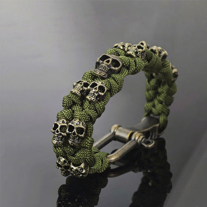 Gothic Skull Rope Bracelet