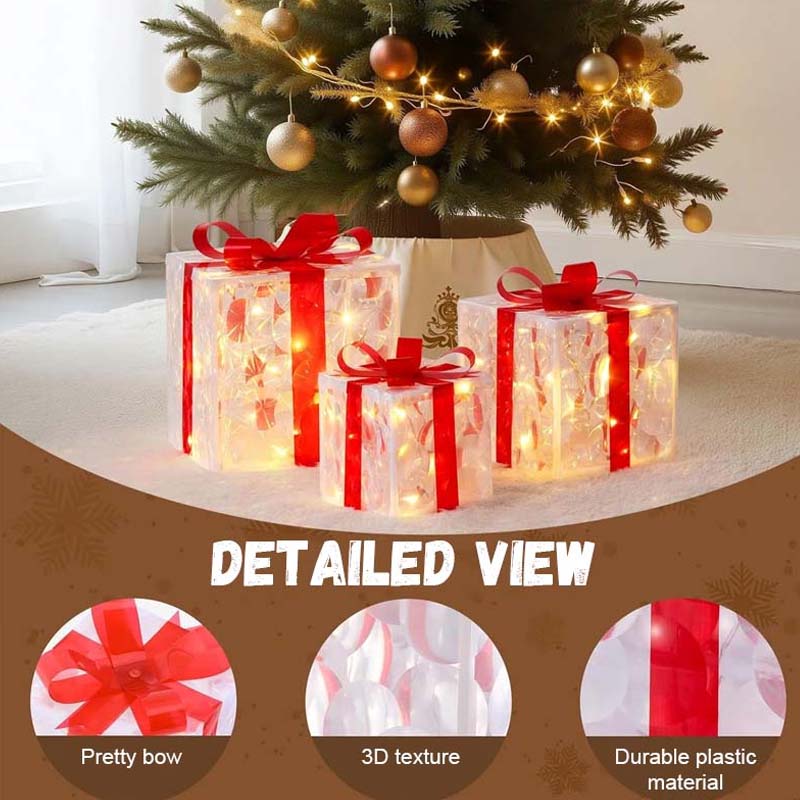 🎄Glowing Christmas Gift Box Decorations