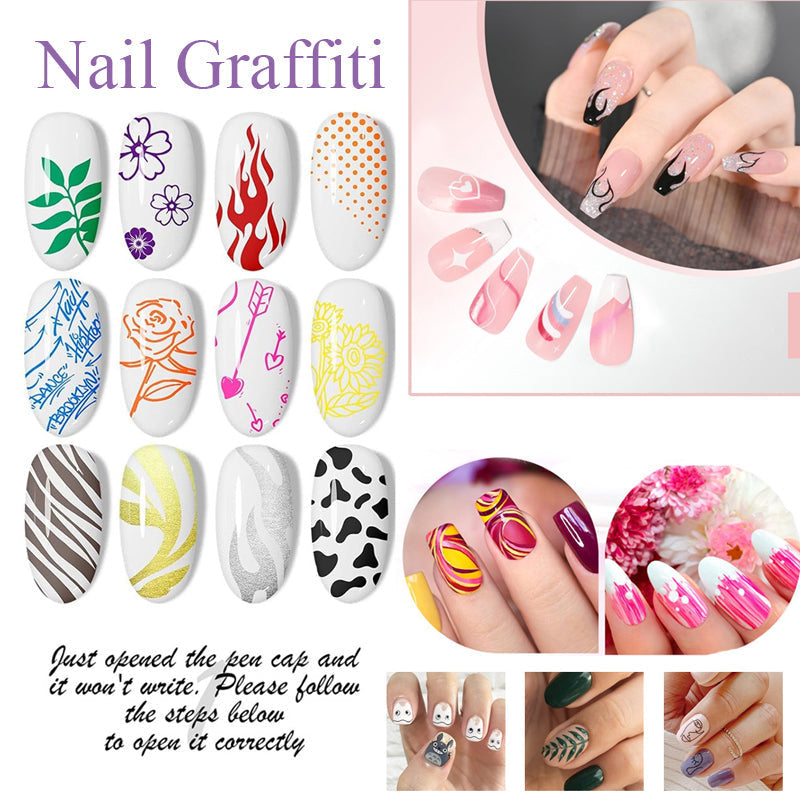 12 Colors Nail Art Pens Set