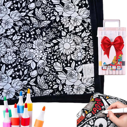 🎨✨DIY Coloring Blanket with Markers