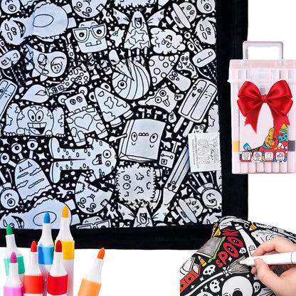 🎨✨DIY Coloring Blanket with Markers