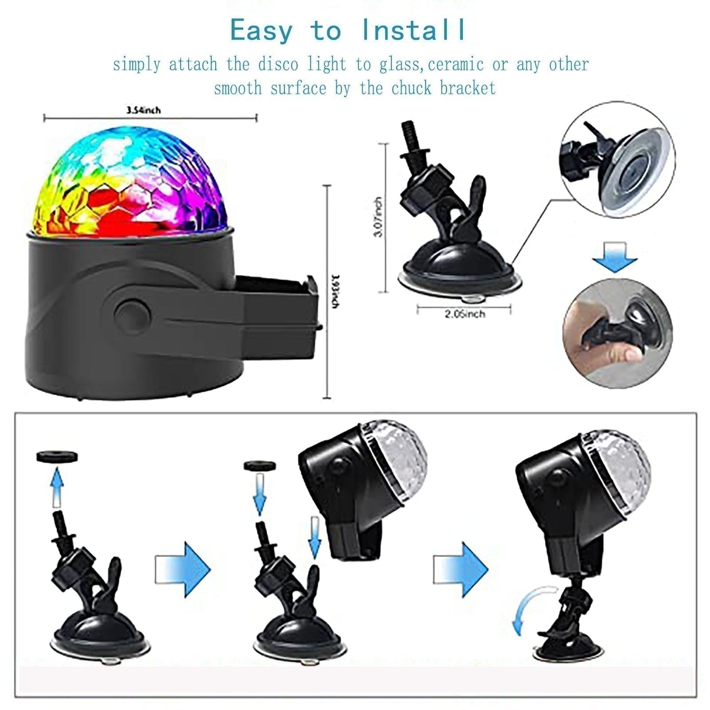 🎄 FESTIVE FEAST DEAL! 🔥Colorful Rotating Magic Disco Ball Light
