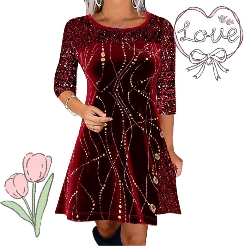 👗 Elegant Sequin A-Line Dress - Stunning Shimmer & Perfect Fit, Ideal for Parties and Galas ✨
