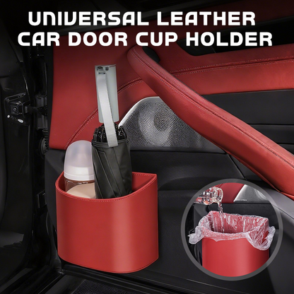 ✨ Clip-On Car Cup Holder & Organizer | Stylish PU Leather Storage