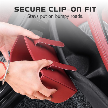✨ Clip-On Car Cup Holder & Organizer | Stylish PU Leather Storage