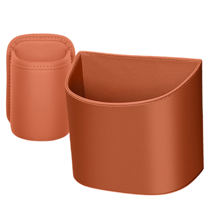 ✨ Clip-On Car Cup Holder & Organizer | Stylish PU Leather Storage