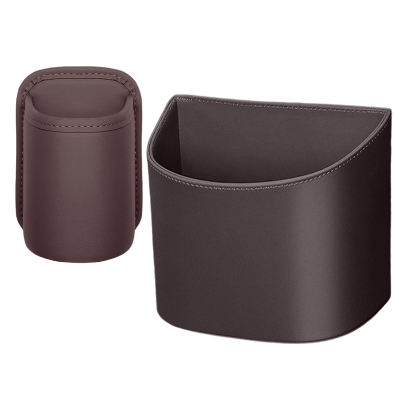 ✨ Clip-On Car Cup Holder & Organizer | Stylish PU Leather Storage