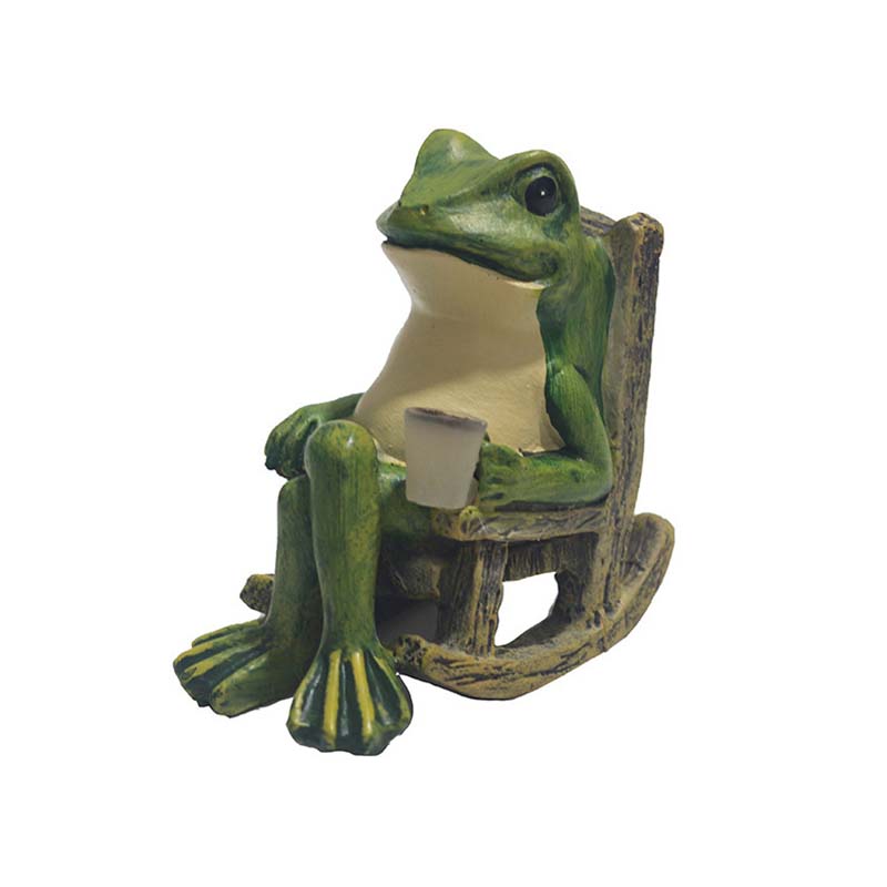 🐸Solar Frog Rocking Chair Ornament