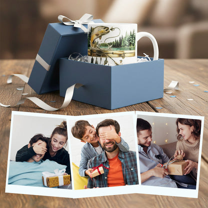 Ceramic Fishing Themed Coffee Mug