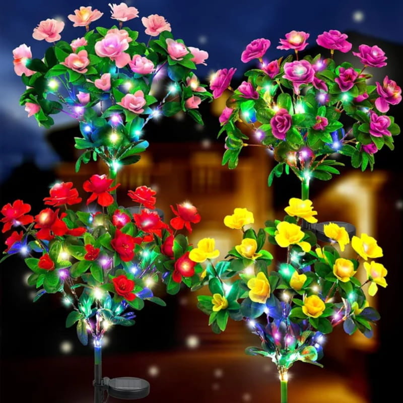 Simulation Azalea Flower Ground Stake Solar Light – vietive