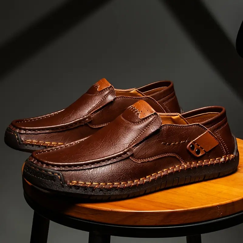 💎 64% OFF! 💎 Classic Men’s Slip-On Leather Shoes – Premium Calfskin, All-Day Comfort & Effortless Style
