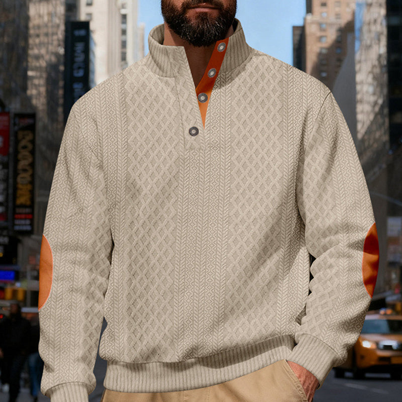 🧥Luxury Comfort | Men‘s Textured Jacquard Sweatshirt | Everyday Essential 🔥