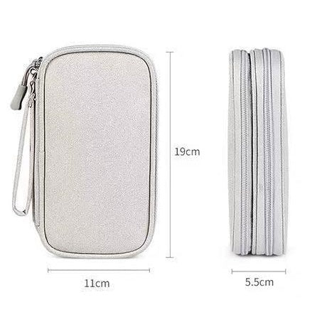 Portable Double-Layer Electronics Organizer Travel Bag