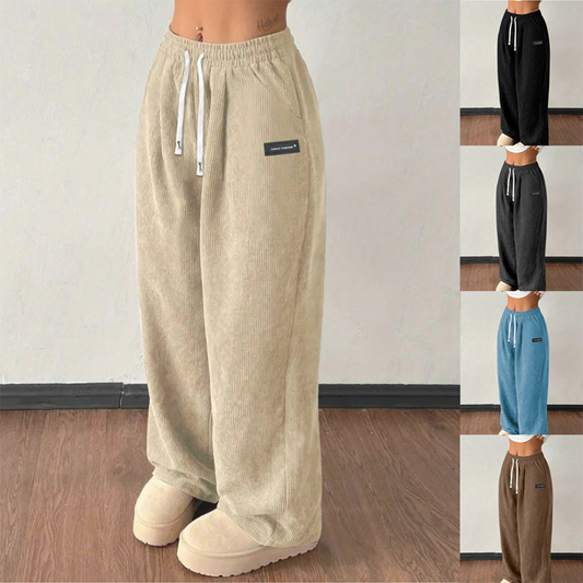 ✨💓Women's Corduroy Wide-Leg Pants with Drawstring🔥
