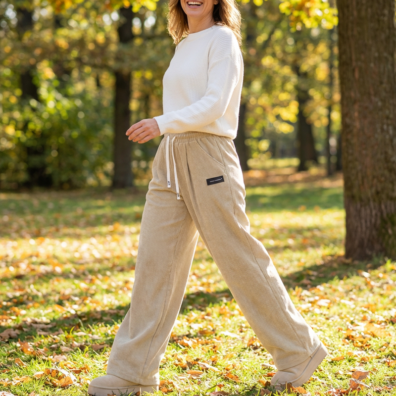 ✨💓Women's Corduroy Wide-Leg Pants with Drawstring🔥