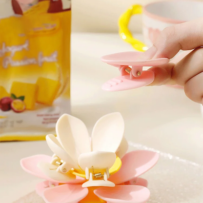 Lotus-Shaped Magnetic Food Clip & Fridge Magnet