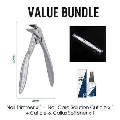 🔥Curved Stainless Steel Nail Clippers – Ergonomic and easy for seniors to use