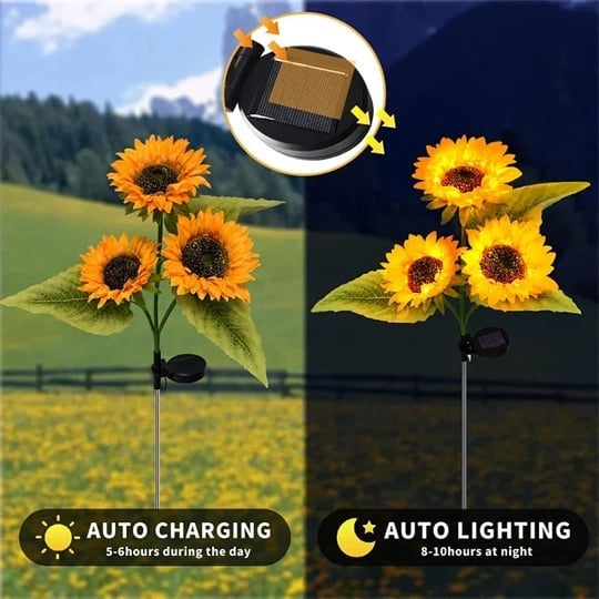 🌻 Realistic & Weatherproof | 2026 Hot Sale Solar Sunflower | IP65 Outdoor Decor ✨