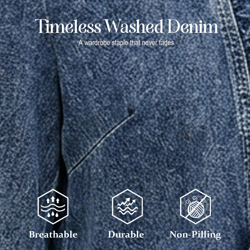 🧥 Women's Ruffle Trim Open-Front Denim Jacket – Lightweight, feminine & versatile – chic for any outfit 👗