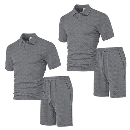 🩳Men's Diamond Print 2-Piece Set – Ready in seconds! Soft, breathable top with easy shorts.