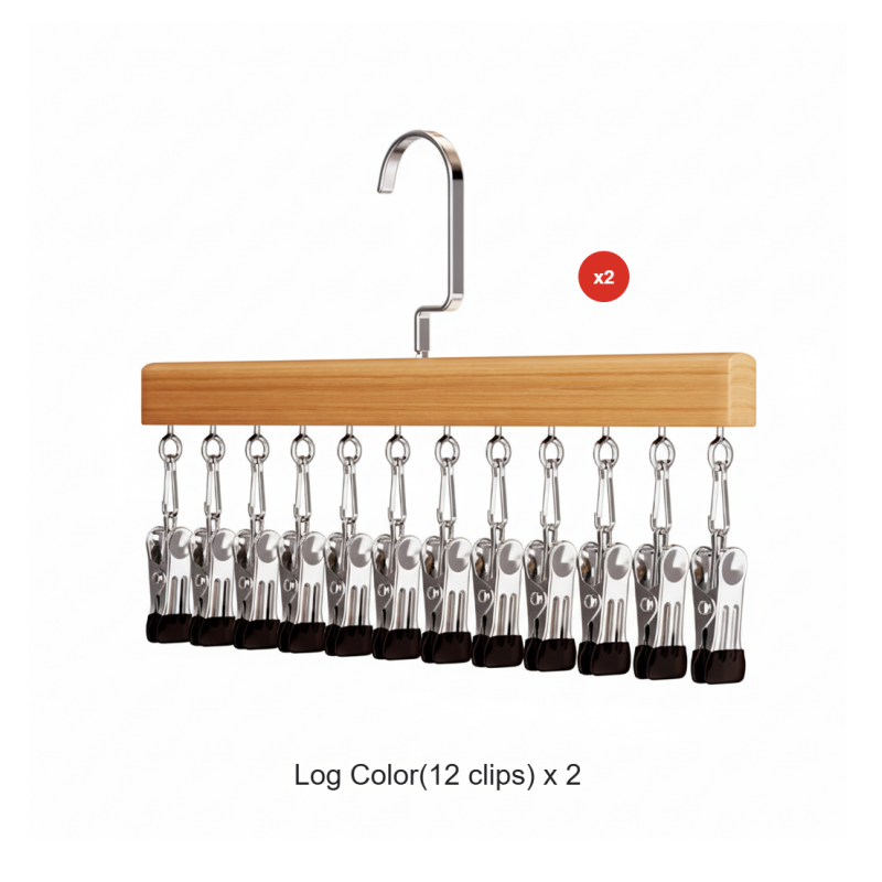 👕360° Swivel Multi-Hook Wardrobe Organizer